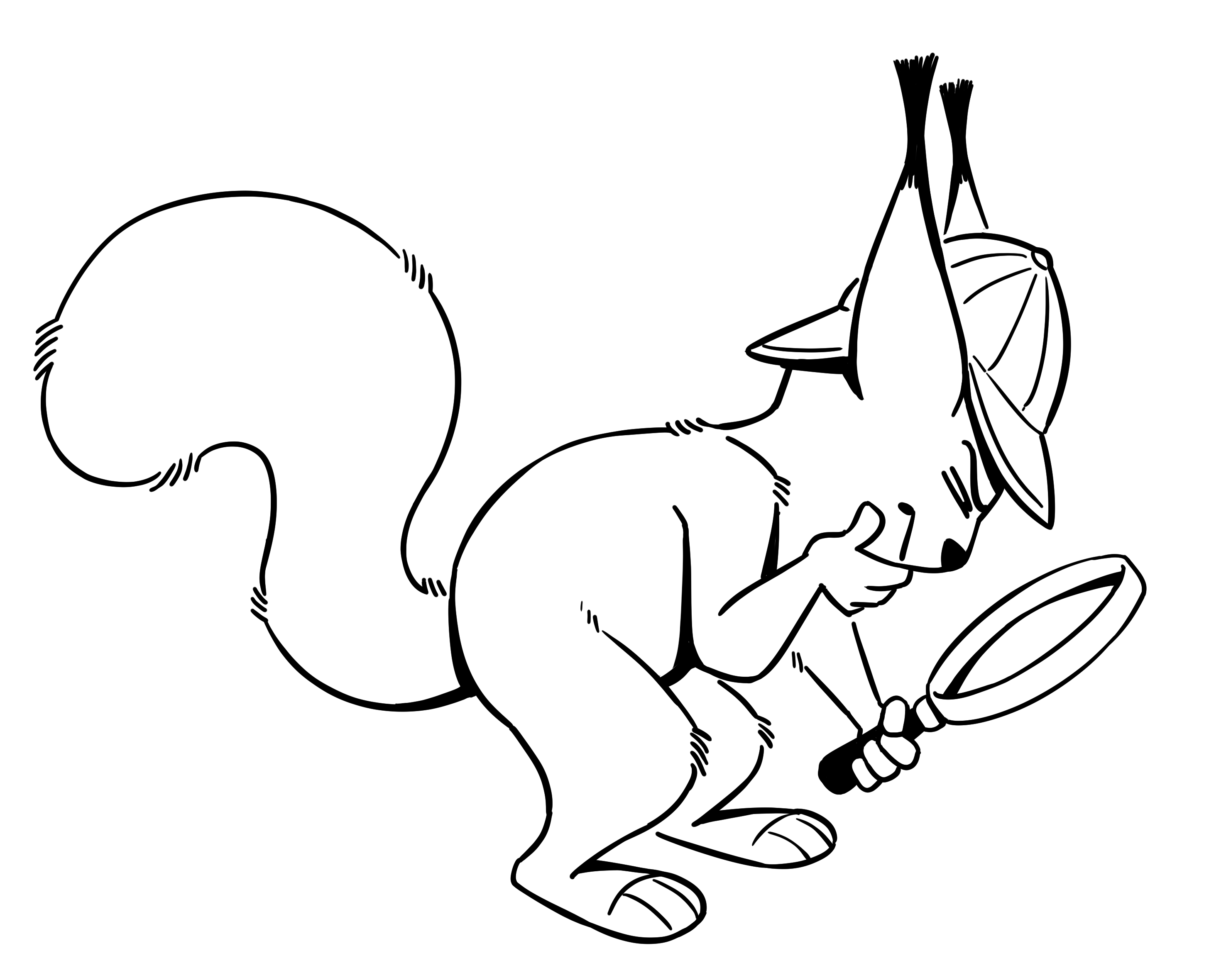 Eichhörnchen als Sherlock Holmes verkleidet